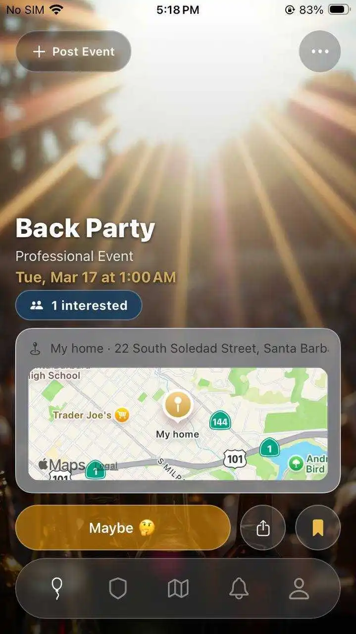 Student event in Santa Barbara