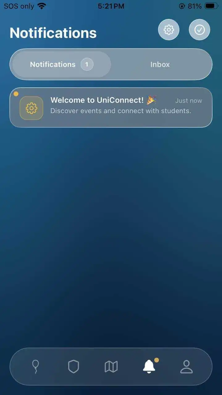 Notifications screen